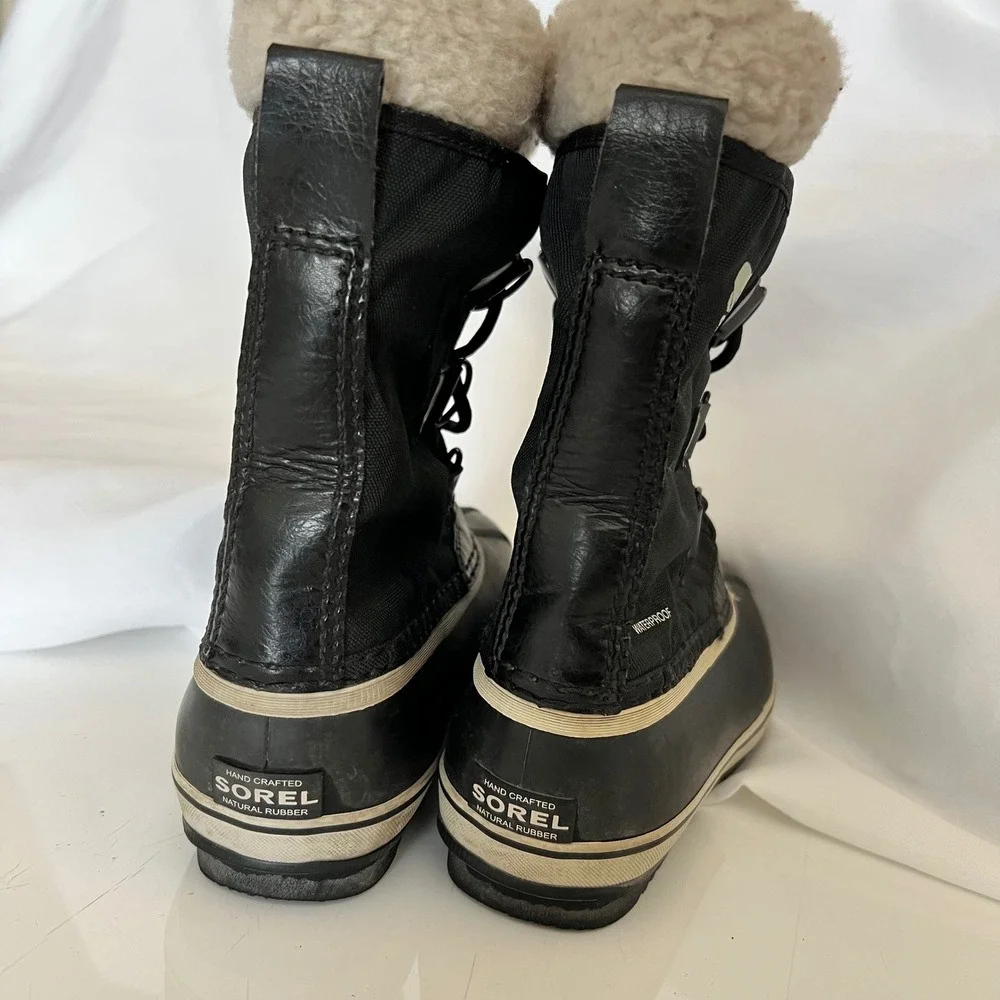 Sorel Kids Yoot Pac Nylon Snow Boots Black Waterproof NY1962-010 Size 3